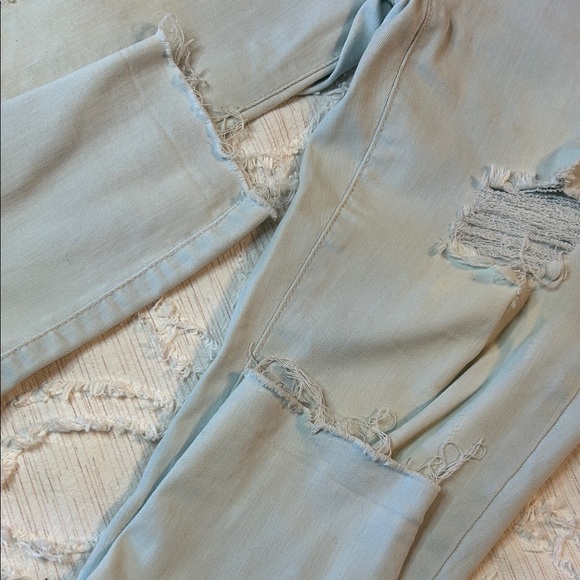 Light Blue Distressed Jeans - Picture 5 of 9